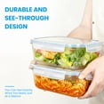 thumbnail image 4 of Stelive 10 pcs Glass Storage Food Containers, Glass Meal Prep Containers, Airtight Lunch Bento Boxes with Snap Locking Leakproof Lids for Microwave, 4 of 12