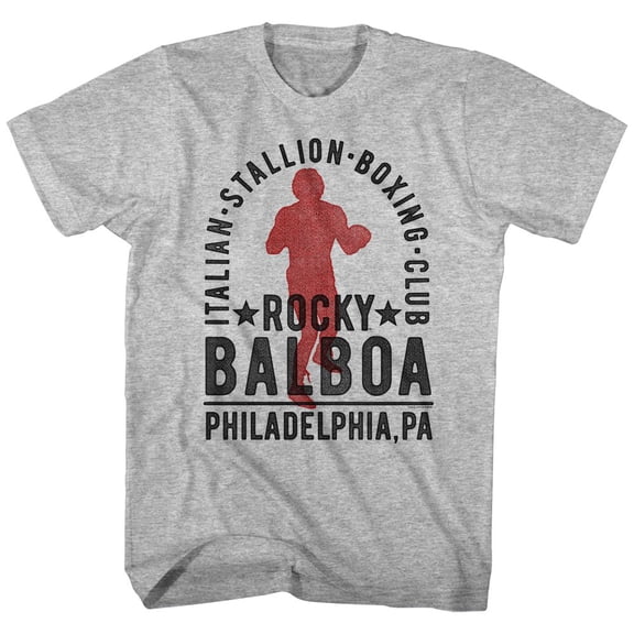 Rocky Balboa Boxing Club Gray Heather Adult T-Shirt Xlt