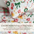 thumbnail image 5 of Christmas Quilt Set - Lightweight, Soft, Seasonal - 3-Piece Reversible Holiday Bedding Set (Full / Queen, Celebration), 5 of 6