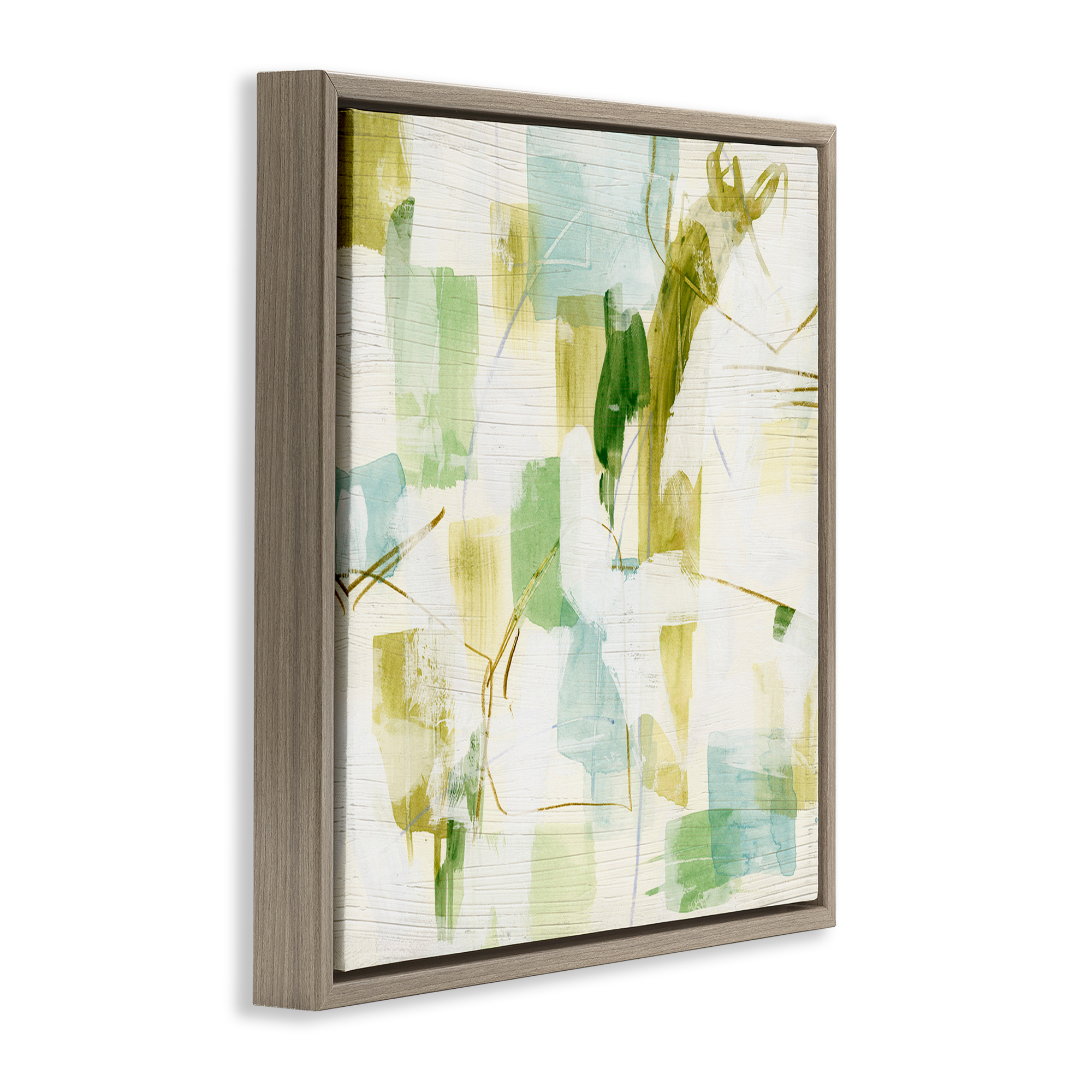 Stupell Industries Chaotic Abstract Expression Abstract Painting Brown Floater Framed Canvas Art Print Wall Art, 25 x 25