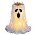 thumbnail image 2 of Lighted Ghost Candy Bowl, Large Floor Stand Holder, Remote Control Led Light Up, Halloween Sugar Bucket Decor,for Halloween Decorations,C, 2 of 9