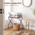 thumbnail image 3 of Portaequipajes AMHANCIBLE HLR01BK de metal plegable, juego de 2 unidades, color negro, 3 of 7