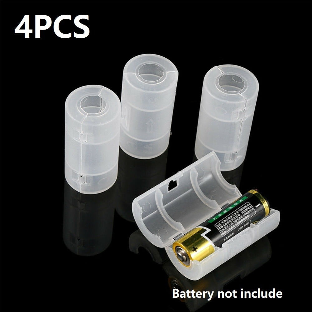 4 pcs new battery Adaptor Converter Case box Holder for AA to C 