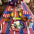 thumbnail image 6 of 4th of July Candle Rings Artificial Flower Wreath Red Blue White Patriotic Candle Holder 9.84" Tables Centerpieces Home Farmhouse Decor for Independence Day Memorial Day, 6 of 7
