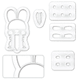 thumbnail image 3 of Juego de cortadores de galletas, sellos para galletas con dibujos de animales, moldes para hornear galletas de bricolaje, 3 of 5