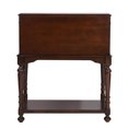 Hommoo Traditional Wooden Secretary Desk with Hutch & Multiple Drawers
