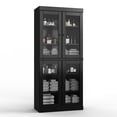 thumbnail image 4 of 100% Solid Wood 32" Bathroom Cabinet with Clear Glass Doors and Adjustable Shelves, 4 of 6