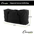 thumbnail image 3 of Champion Sports Oversized Canvas Zippered Duffle Bag, Black, 22-Ounce, 3 of 7