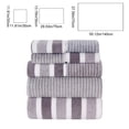 thumbnail image 3 of Kchsji 8 Piece Velvet Wide Stripe Bath Towel Set With Washcloths, Ultra Absorbent Quick Dry Plush Flock Fabric, Spa Style Home Bathroom Linens, Adult Size, Multi Color, Durable Soft Hotel Feel, 3 of 7