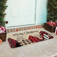 thumbnail image 2 of Merry Christmas Doormat, Buffalo Plaid Christmas Trees Decorative Indoor Outdoor Entrance Doormat Xmas Winter Welcome Door Mat Anti-Slip Rubber for Seasonal Holiday Decortion 17 x 29 Inch, 2 of 6