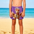 thumbnail image 2 of Birthday Party Shorts for Kids, Solid Color or Cute Print, Breathable Polyester Swim Trunks with Pockets, Toddler to 14 Years, 2 of 9