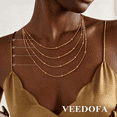thumbnail image 5 of VEEDOFA Gold Plated Chain Necklace for Women, 16-22 Inch, 5 of 7
