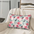 thumbnail image 3 of Easygdp Roses and Butterflies Pillowcase 20×30 inches, Throw Pillowcase with Invisible Zipper for Bedroom, Sofa, Office, 3 of 8