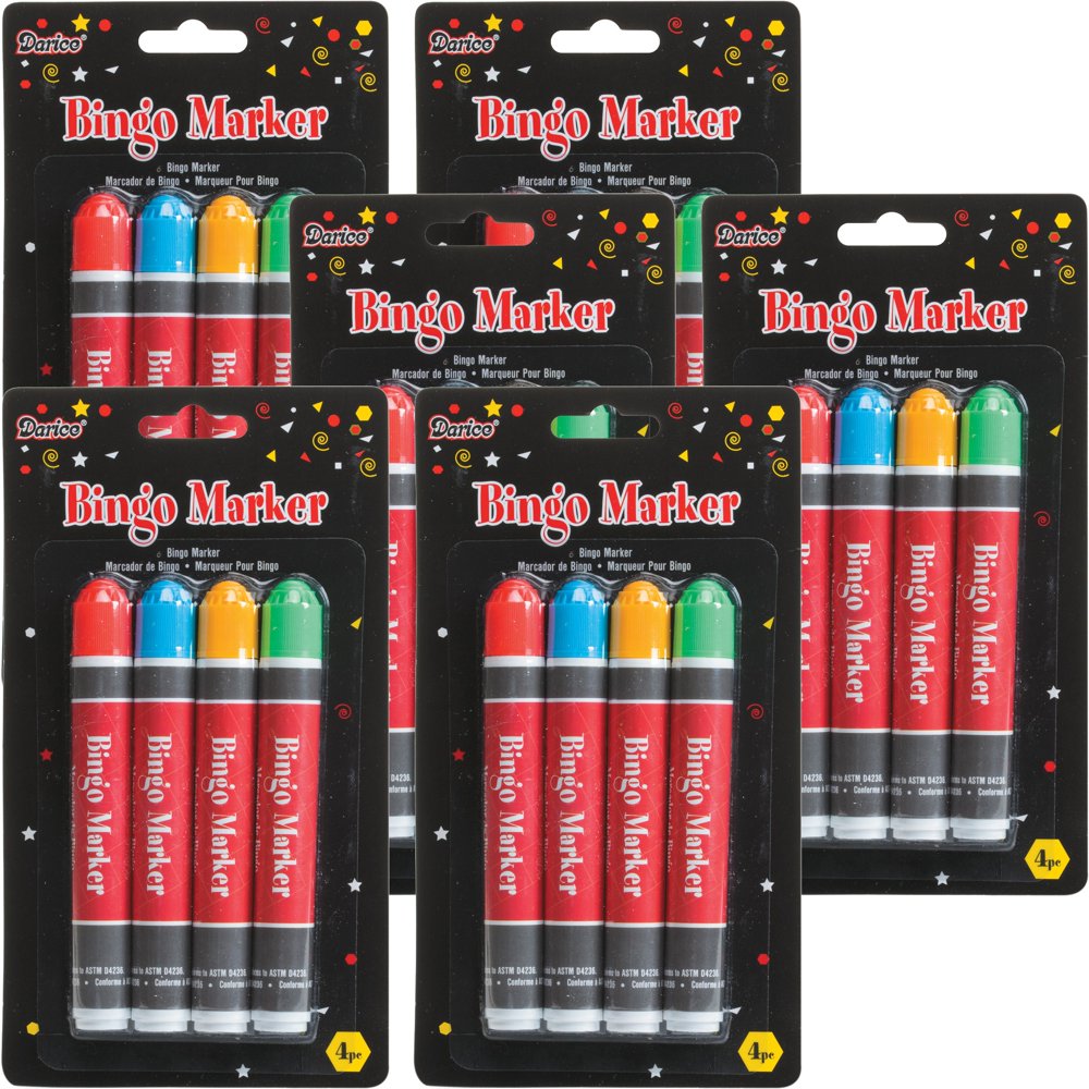 Bingo Markers 4 Count, Multipack Of 6