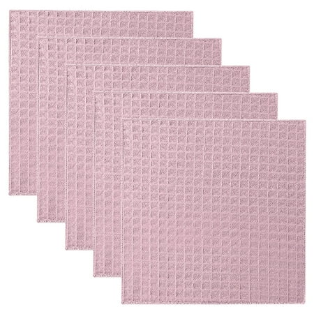 

Clearance CNEWQJY Dish Towels For Kitchen Cotton Weave Kitchen Dish Cloths Ultra Soft Absorbent Quick Drying Dish Towels 11.8x11.8Inches 5 Pack 3 Colors