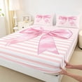thumbnail image 3 of Castle Fairy Kids Teens Kawaii Bowknot Bed Sheets,Dreamy Bow King Sheets, 3 of 7