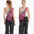 thumbnail image 6 of Crossbody Sling Backpack for Women Men Bananas on Violet Dotted Pattern Shoulder Sling Crossbody Casual Chest Bag for Travel Sports Running Hiking, 6 of 6