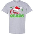 thumbnail image 3 of Inktastic Oma Claus with Christmas Santa Hat and Snowflakes T-Shirt, 3 of 5