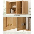 thumbnail image 7 of Joyyskill Large Wall Cabinets Laundry Room Wall Mounted Medicine Cabinet with 3 Door and Shelves Floating Cupboard Kitchen Organizers Pantry Cabinets, Natural Oak, 7 of 7
