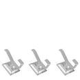 thumbnail image 5 of Leonard Collection 3-Pack Double Robe Hook in Satin Nickel, 5 of 5