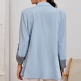 thumbnail image 2 of Blazer De Color Sólido Para Mujer, Clásico, Suave, Informal, Para El Día A Día, Para La Oficina ANGGREK Azul cielo S, 2 of 5