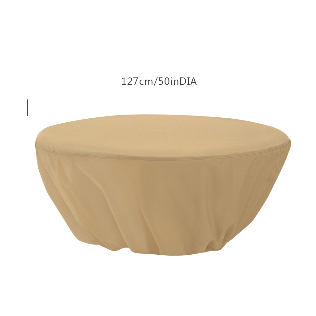 Round Patio Table Cover Balcony Garden Dustproof Drawstring Closure