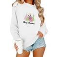 thumbnail image 2 of Craaazy Women's Christmas Shirt Long Sleeve Merry Christmas Sweatshirts Casual Pullover Tops Gifts, 2 of 9
