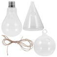 thumbnail image 3 of Transparent Glass Flower Vase Hanging Holder for Decoration 3Pcs Set, 3 of 5