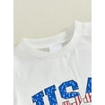 thumbnail image 6 of BemeyourBBs Kids Toddler Baby Girl 4th of July Outfits Summer Clothes Patriot Fourth of July Independence Day Clothes Letter Print Short Sleeve T Shirt Tops Elastic Waist Tulle Tutu Skirts Set, 6 of 9