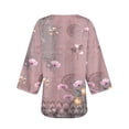 thumbnail image 4 of VgaVtl Cover up Light Weight Cardigan Women Long Sleeve Pink Open Front Womens Plus Size Cardigans Loose Floral Cardigans, 4 of 4