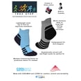 thumbnail image 5 of True Step - Athletic Socks for kids 2-pack, Medium (Youth Sizes 12-3 / 6-10 years) 2 pack with Gray & Blue, 5 of 5