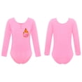 thumbnail image 6 of Xnihocha Kids Girls Fleece-Lined Long Sleeves Ballet Modern Dance Gymnastic Leotard Solid Color Pink 170, 6 of 7