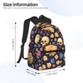 thumbnail image 3 of Fotbe Skull gold flower Lightweight Casual Laptop Backpack for Men and Women, Daily use Waterproof backpack, Backpack for College, 3 of 7