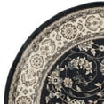 thumbnail image 5 of SAFAVIEH Lyndhurst Janel Traditional Bordered Area Rug, Anthracite/Cream, 7' x 7' Round, 5 of 7