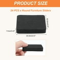 thumbnail image 2 of Deslizadores de Muebles de Fieltro de 2.5 Pulgadas Uxcell, 24 Pcs Deslizadores Cuadrados Reutilizables para Mover Muebles Protectores de Piso Negros, 2 of 7