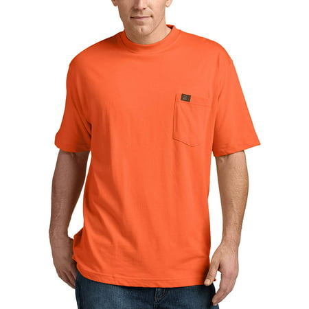 RIGGS WORKWEAR by Wrangler Men's Pocket T-Shirt, Safety Orange, Large ...