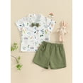 thumbnail image 2 of Toddler Baby Boy Easter Day Outfit Bowtie Short Sleeve Shirt Top and Shorts Easter Gentleman Set, 2 of 9