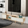 thumbnail image 5 of 78'' TV Stand Wood TV Cabinet Stand with Doors Adjustable Shelves Console Table, 5 of 18
