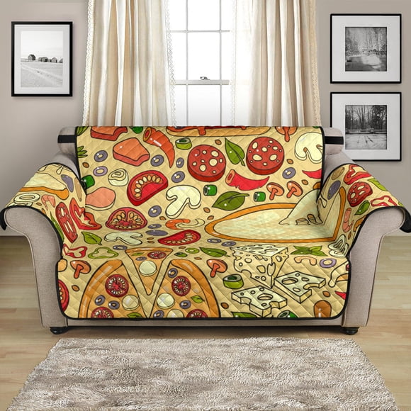 Pizza Patrón Fondo Sofá Loveseat Protector Funda