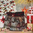 thumbnail image 6 of Naloa Vintage Collage Girl Butterfly Christmas Gift Bags Christmas Drawstring Gift Bags Christmas Trees Decorations Indoor Holiday Party Christmas Treat Bags-Black, 6 of 8