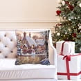 thumbnail image 2 of Funda de almohada navideña Funda de cojín con cremallera 18 x 18 pulgadas Funda de almohada cuadrada para fiesta Dormitorio Decoración de Navidad para casa de nieve Gloria Fundas de almohada, 2 of 8