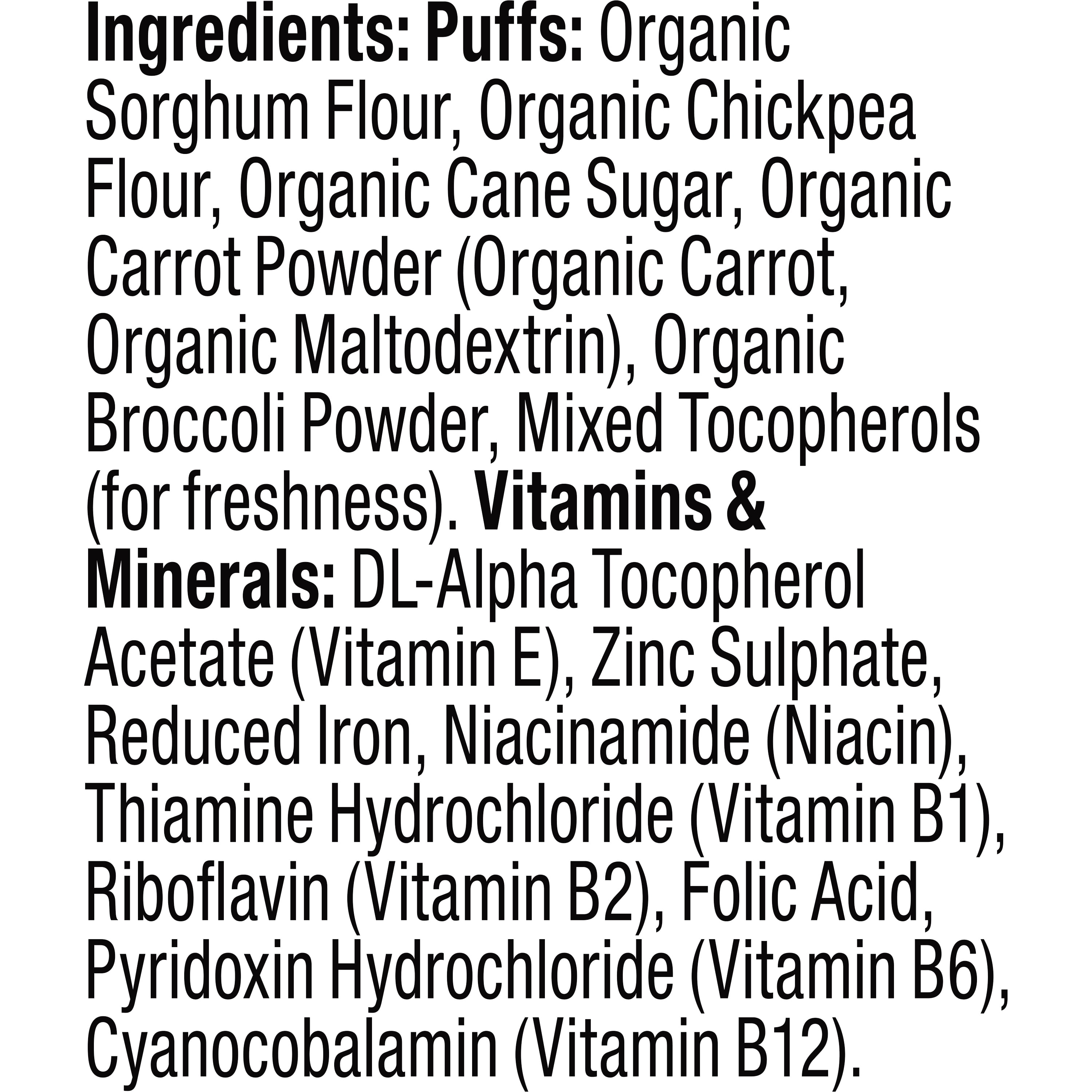 Plum Organics Mighty Puffs, Ancient Grain + Chickpea Snack, Carrot + Broccoli, 1.85 oz Canister, 6 Pack