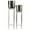 Silver Dome Solid Round S/2 39", 46"H, variant on CosmoLiving by Cosmopolitan 39", 46"H Dome White Metal Planter with Removable Stand (2 Count)