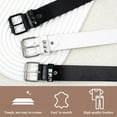 thumbnail image 6 of 3 Pcs White Black Studded Belt Y2K Belt Gothic Punk Rock Belt with Grommet Threads Bright Metal Pyramid Cool Belts for Women Men, 6 of 7