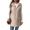 Apricot, variant on Cuteduck Women's Vest Fall Spring Sleeveless Stand Collar Long Lightweight Quilted Pocketed Zipper Casual Jacket S-2XL