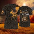 thumbnail image 1 of Guitar Instrumental Pattern Summer Men's T-Shirt Hip Hop Casual 3d Printed Personality Round Neck Comfortable Short Sleeve Top, 1 of 5