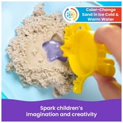 Kinetic Sand, Splash Starter Case with 6oz Color-Change Play Sand, 3 Tools & Molds