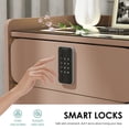 thumbnail image 2 of Smart Nightstand with Security Combination Lock - Nightstand Locking Drawer and USB Charging, Modern Smart Nightstand, 2 of 16