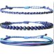 thumbnail image 1 of Nvzi Pulsera de cuerda ajustable hecha a mano con cuentas de piedra natural, 3 piezas A10, 1 of 5