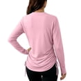 thumbnail image 5 of Hilenly Rash Guard for Women Long Sleeve UPF 50+ Swim Shirts Side Drawstring SPF UV Shirts with Thumb Hole Sun Protection Clothing, 5 of 9